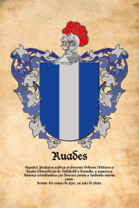 Escudo heráldico del apellido RUADES