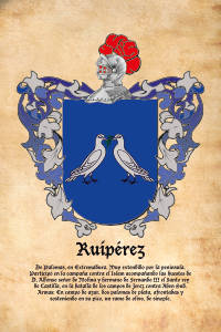 Escudo heráldico del apellido RUIPEREZ
