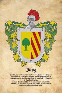Escudo heráldico del apellido SAEZ