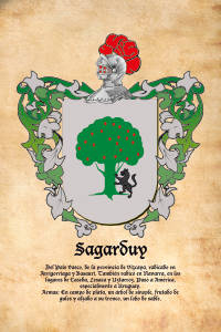 Escudo heráldico del apellido SAGARDUY