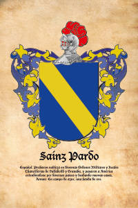 Escudo heráldico del apellido SAINZ PARDO