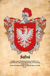 Escudo heráldico del apellido SALVA
