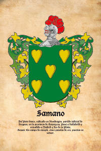 Escudo heráldico del apellido SAMANO