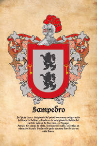 Escudo heráldico del apellido SAMPEDRO