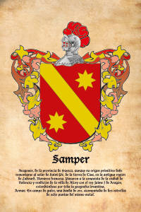 Escudo heráldico del apellido SAMPER