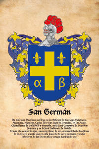 Escudo heráldico del apellido SAN GERMAN