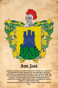 Escudo heráldico del apellido SAN JOSE