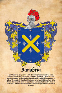 Escudo heráldico del apellido SANABRIA