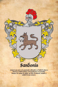 Escudo heráldico del apellido SANDONIS