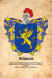 Escudo heráldico del apellido SCIASCIA