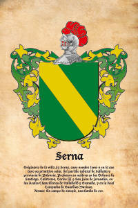 Escudo heráldico del apellido SERNA