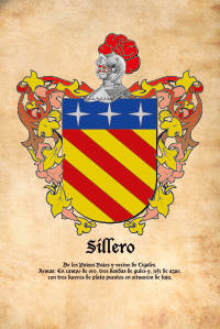 Escudo heráldico del apellido SILLERO