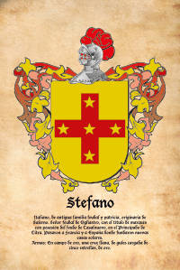 Escudo heráldico del apellido STEFANO