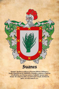 Escudo heráldico del apellido SUANES