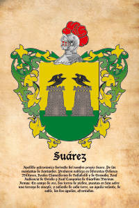 Escudo heráldico del apellido SUAREZ