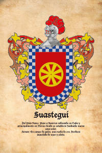 Escudo heráldico del apellido Suastegui