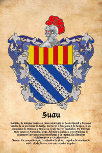 Escudo heráldico del apellido SUAU