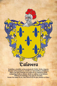 Escudo heráldico del apellido TALAVERA