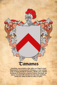 Escudo heráldico del apellido Tamames