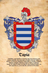Escudo heráldico del apellido TAPIA
