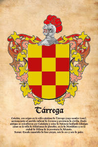 Escudo heráldico del apellido TARREGA