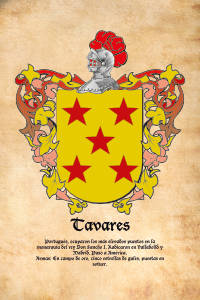 Escudo heráldico del apellido TAVARES