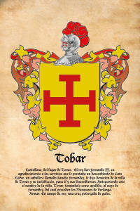Escudo heráldico del apellido TOBAR