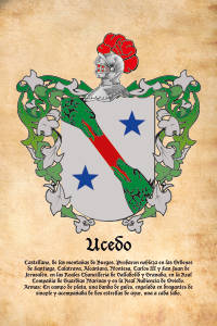 Escudo heráldico del apellido UCEDO