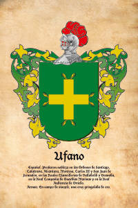 Escudo heráldico del apellido UFANO