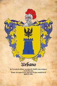 Escudo heráldico del apellido URBANO