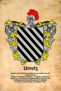 Escudo heráldico del apellido URROTZ