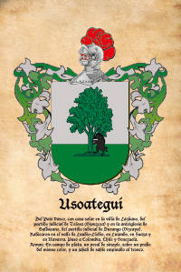 Escudo heráldico del apellido USOATEGUI