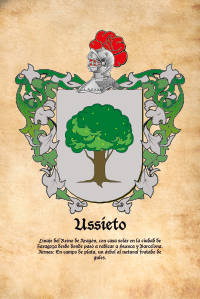 Escudo heráldico del apellido Ussieto