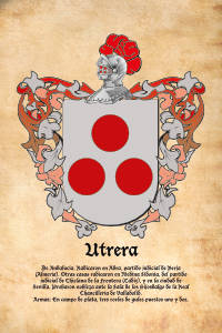Escudo heráldico del apellido UTRERA