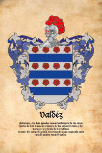 Escudo heráldico del apellido VALDEZ
