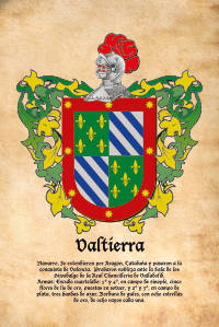 Escudo heráldico del apellido VALTIERRA