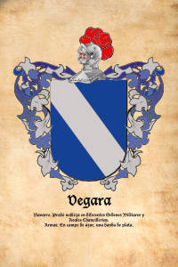 Escudo heráldico del apellido VEGARA