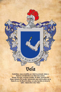 Escudo heráldico del apellido VELA