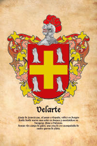 Escudo heráldico del apellido VELARTE