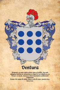Escudo heráldico del apellido VENTURA