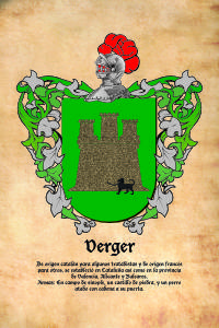 Escudo heráldico del apellido Verger