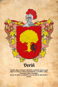 Escudo heráldico del apellido VERIÑ