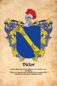 Escudo heráldico del apellido VICTOR