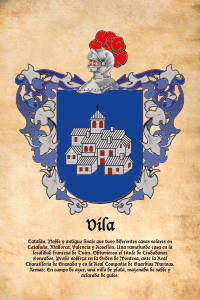 Escudo heráldico del apellido VILA