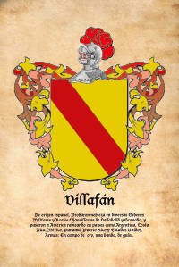 Escudo heráldico del apellido Villafán