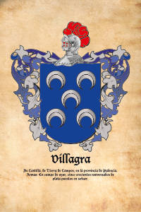 Escudo heráldico del apellido VILLAGRA