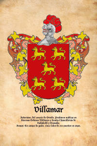 Escudo heráldico del apellido VILLAMAR