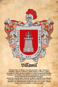 Escudo heráldico del apellido VILLAMIL