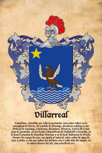 Escudo heráldico del apellido VILLARREAL