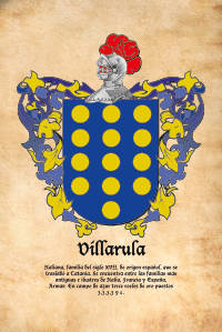Escudo heráldico del apellido VILLARULA